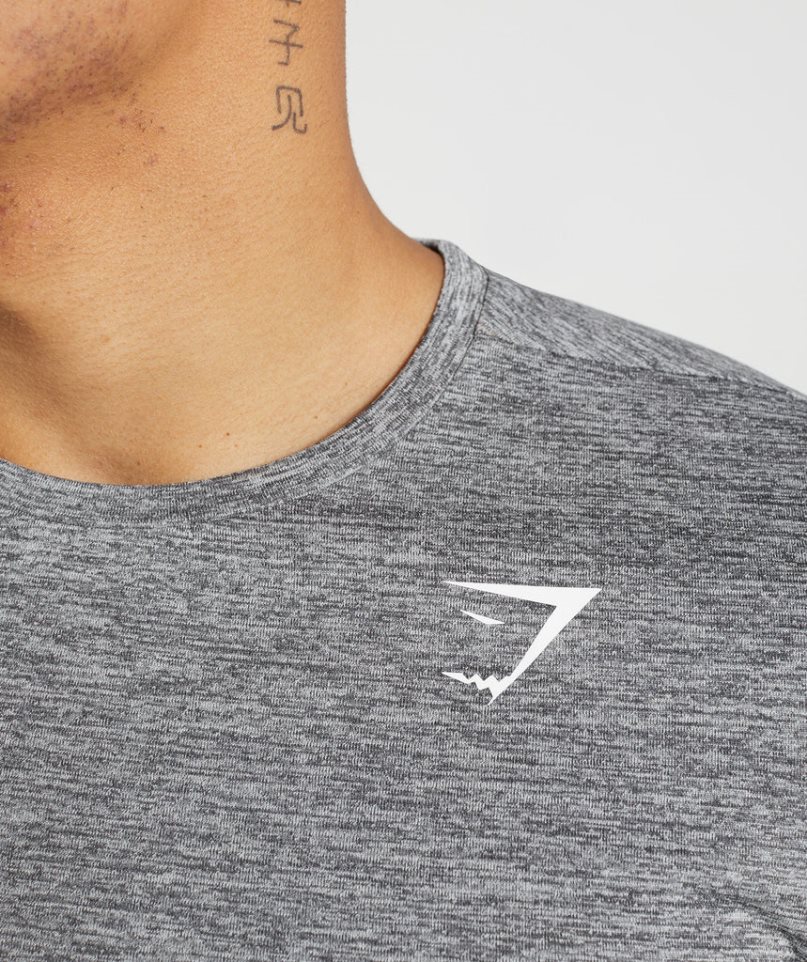 Koszulki Gymshark Arrival Marl Męskie Szare | PL 531PZY